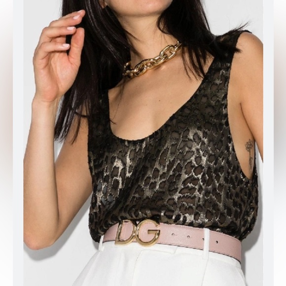 YSL Saint Laurent ✨NWT✨ Metallic Leopard Tank Top, Size Small - Picture 2 of 14